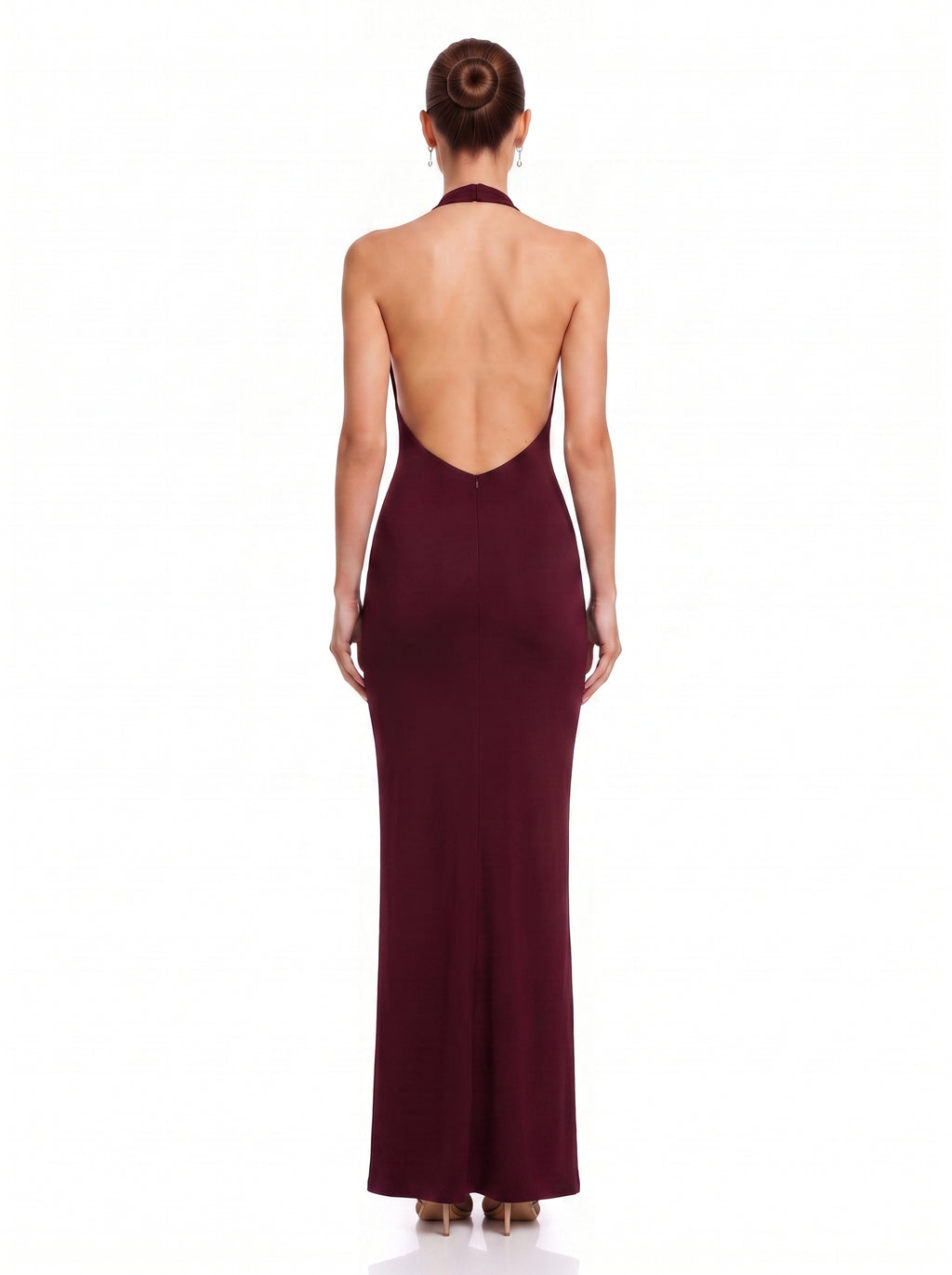 Prime Era Noir Lace Mermaid Gown - Burgundy