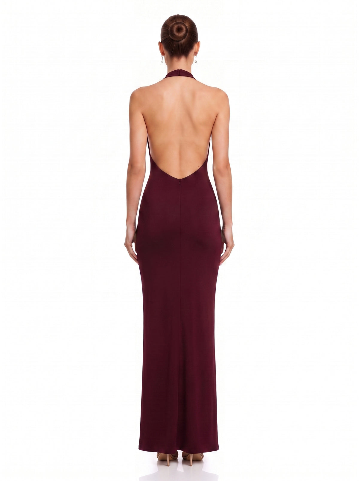 Prime Era Noir Lace Mermaid Gown - Burgundy