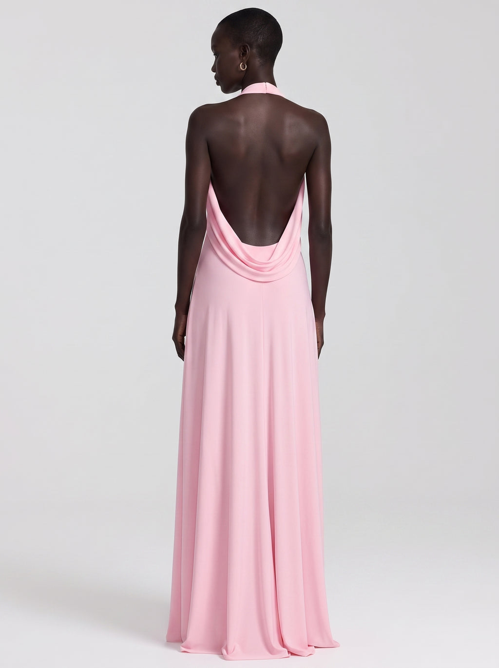 Prime Era Siren Draped Halter Maxi Dress - Pink