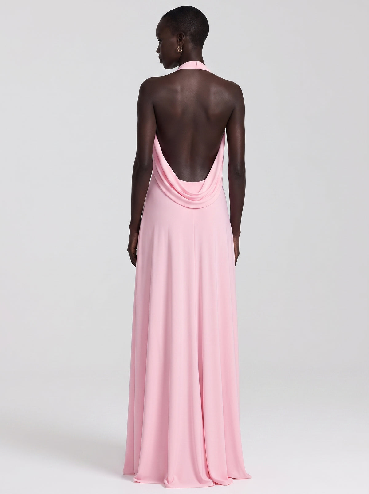 Prime Era Siren Draped Halter Maxi Dress - Pink