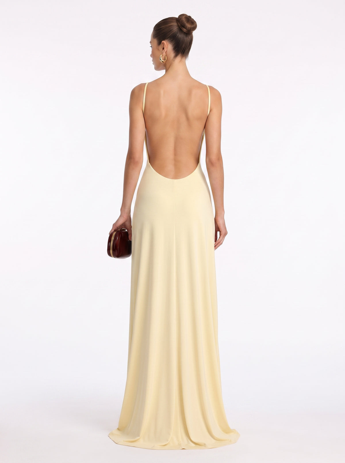 Prime Era Siren Draped Halter Maxi Dress - Yellow