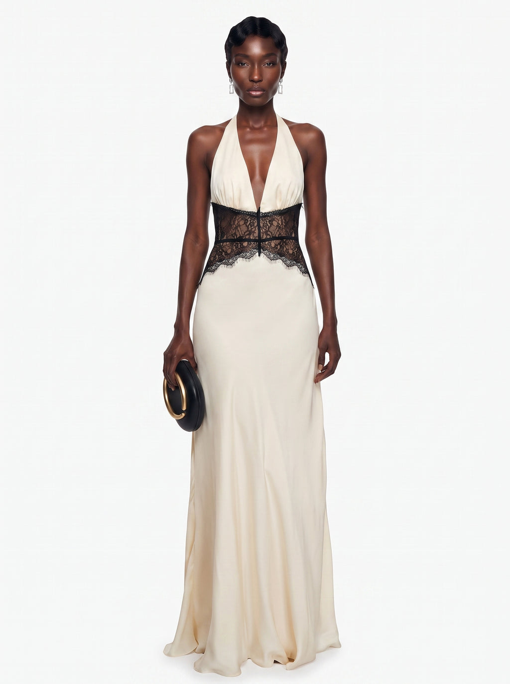 Prime Era Lyra Lace Corset Maxi Dress - Black Contrast Bodice