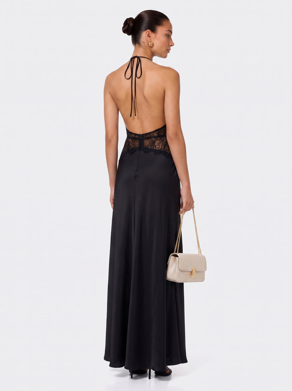 Prime Era Lyra Lace Corset Maxi Dress - Full Black